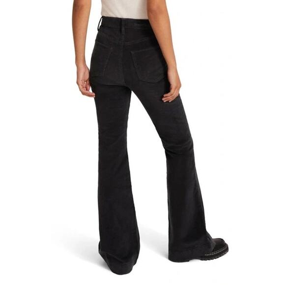 FAVORITE DAUGHTER Valentina Super High Waist Flare Corduroy Jean Meteorite Sz 25 - Picture 2 of 16